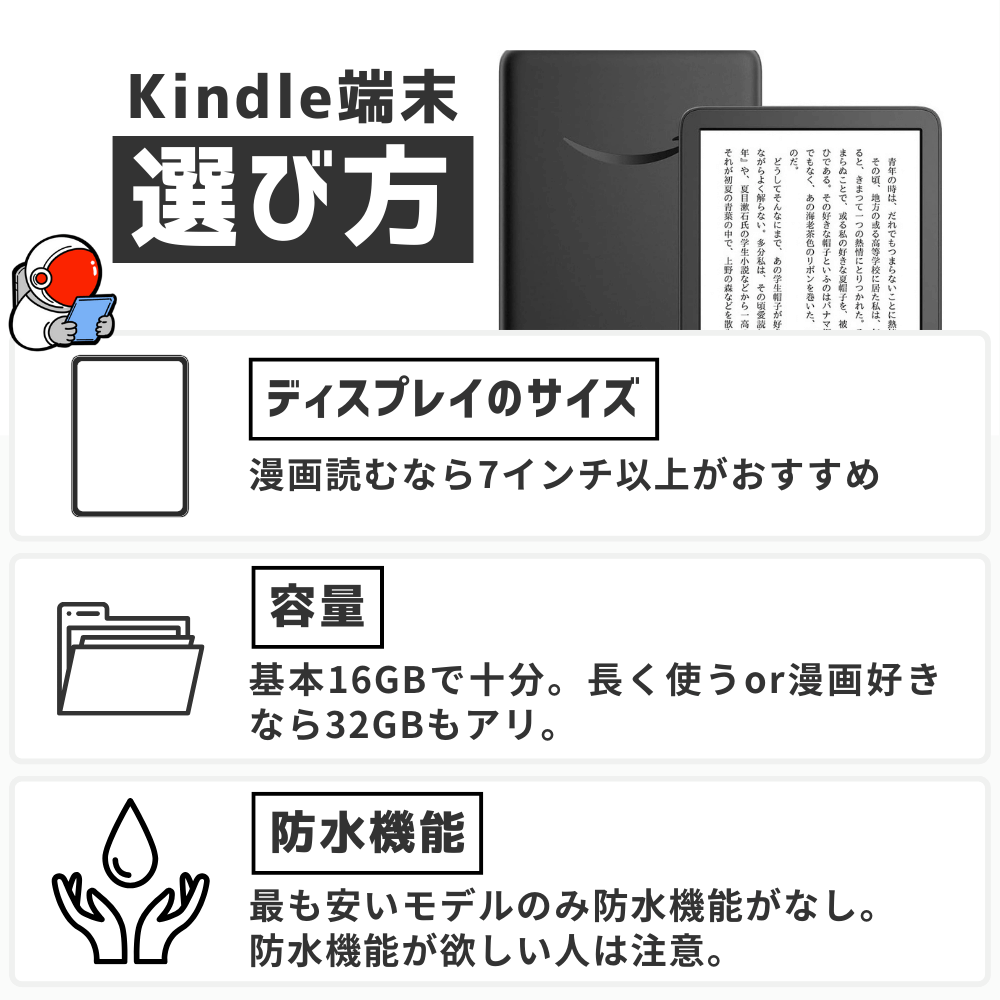 Kindle端末の選び方