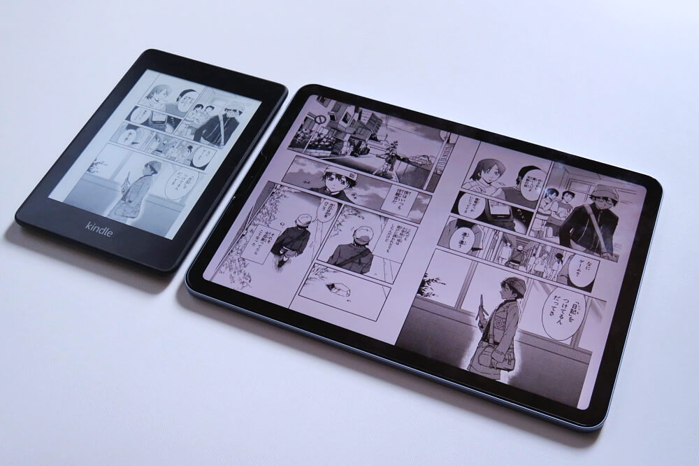 Kindle端末とiPadを比較